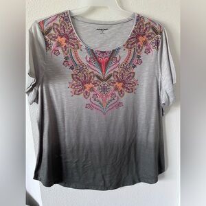 Allison Daley Gray Graphic Short Sleeve T-Shirt